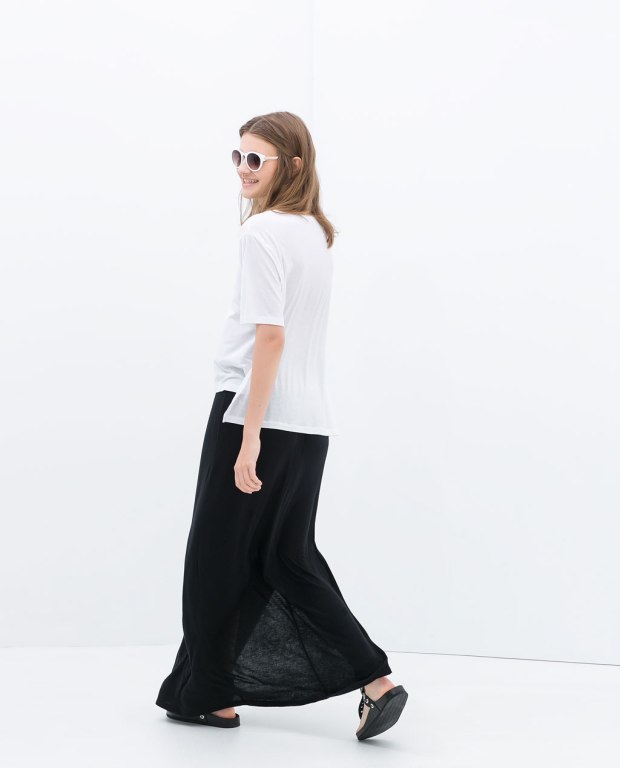 FW14 Zara longue jupe noire